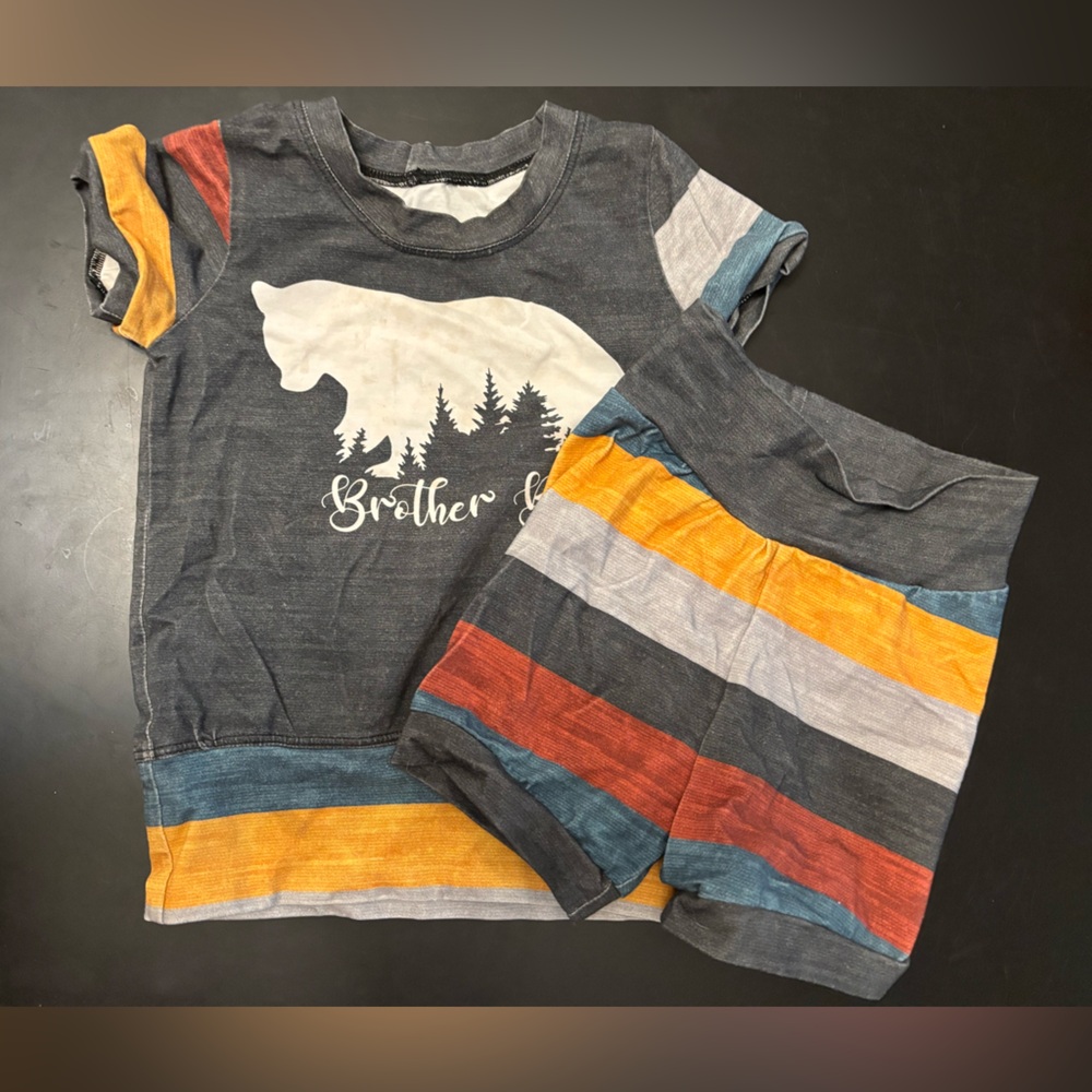 Boutique Handmade GWM 1-3 year Brother Bear Set